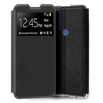 Cool Funda Flip Cover Liso Negro para TCL 30 SE/TCL 30E