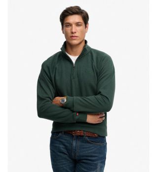 Superdry para hombre. M2014309A Jersey Essential Logo Raglan Henley verde (XXL), Casual, Viscosa