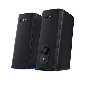 ALTAVOCES 2.0 BLUETOOTH TRUST CETIC 24970 18W COLOR NEGRO BT Y JACK 3.5mm CONTROL DE VOLUMEN ALIMENTADO POR USB