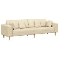 sofa crema 250 x 77 x 76 cm tela vidaxl