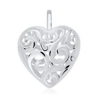 relicario de plata 925 en forma de corazon