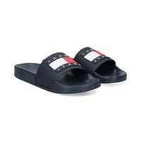 tommy hilfiger sandalias planas mujer - azul marino talla 41