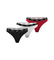 hugo para mujer 50545680 set 3 tangas con logo rojo blanco negro xs homewear algodon