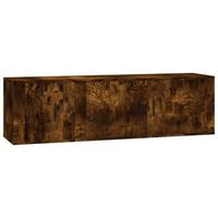 set de muebles de tv 2 pzas madera contrachapada roble ahumado vidaxl