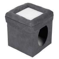 collapsible cube cat den - 39 x 39 x 42 cm l x w x h