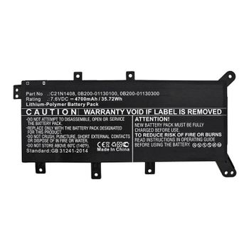 Batería CoreParts MBXAS-BA0238 para Asus A555LJ 7.6V Alta Capacidad