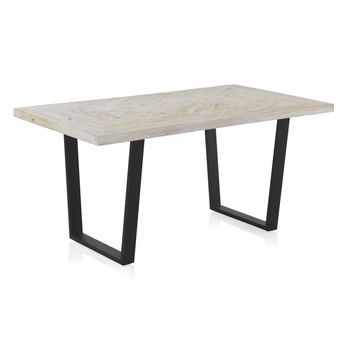 Mesa Comedor 160x90 De Madera De Mango