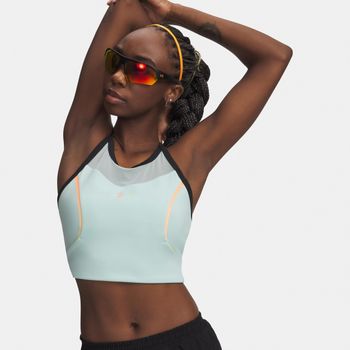 Under Armour Velociti Elite Crop  Camiseta de running Mujeres-mint, coral