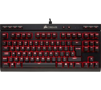 CORSAIR K63 Compact Mechanical Gaming Keyboard, Red