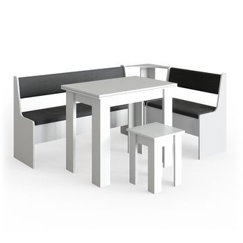 Conjunto Con Banco Esquinero Roman 180 X 120 Cm Con Mesa Vicco