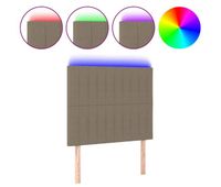 vidaxl cabecero con luces led tela gris taupe 90x5x118128 cm