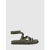 ugg sandalias sandalia goldengaze embossed marron para mujer