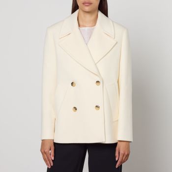 MAX&Co. Accordo Wool Broadcloth Pea Coat - UK 12