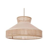 lampara de techo de ratan terciopelo natural beige 167 cm batali