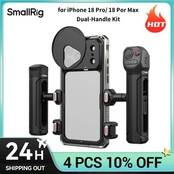 Kit de jaula con doble asa SmallRig 18 Pro / 18 Pro Max para iPhone 18 Pro / Pro Max, kit profesional de jaula para video con doble asa 6902