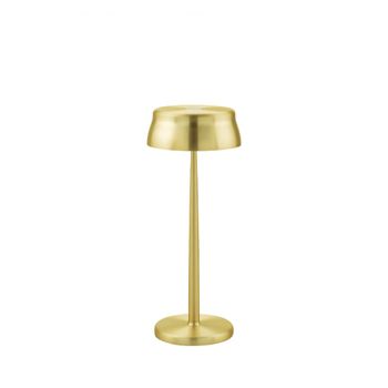 Lámpara de mesa zafferano dorada led recargable 3,2 w 33 cm