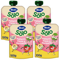 hero solo bolsita platano fresa y manzana 6m 4x100 gr