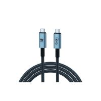 cable usb tipo c a tipo c 2m 240w pd transferencia 40gbps carga rapida emark gen3 diseno plano aluminio