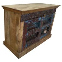 aparador de madera artesanal 117x42x92h  marron