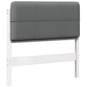 Cabecero Tapizado Y Gris Claro 100 Cm Madera De Pino Macizo Vidaxl