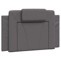 cabecero cama mueble de dormitorio de cama acolchado cuero sintetico 90 cm gris m020004319