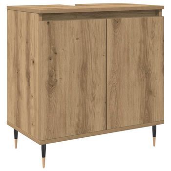 Armario De Baño | Mueble De Baño Madera De Ingeniería Roble Artisan 58x33x60 Cm