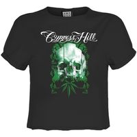 amplified clothing camiseta manga larga glitched skull para mujer
