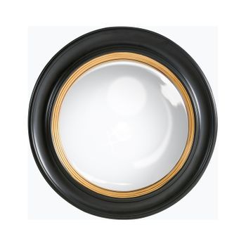 Espejo De Pared Redondo Marco De Material Sintético De 66 X 66 Cm Vidrio Negro Malo