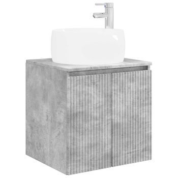 Vanidad Con Lavabo De Pared Gris Hormigón 49,5 X 44,5 X 66 Cm Vidaxl