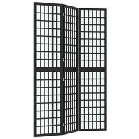 biombo plegable con 3 paneles estilo japones negro 120x170 cm vidaxl