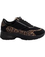 de geox zapatillas deportivas de piel d alhour a d94fga-2207 para mu negro