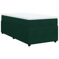cama individual  cama de adulto  cama box spring con colchon terciopelo verde oscuro 90x200 cm