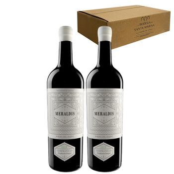 Meraldis Tempranillo, Vino Tinto, España, Pack 2 Botellas 75 Cl, 15% Vol.