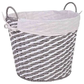 Cesta de almacenamiento gris d36x30/34 cm