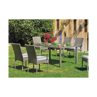 conjunto de jardin mesa 4 sillones con cojines comodos