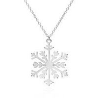 cadena copo de nieve para mujer de plata 925