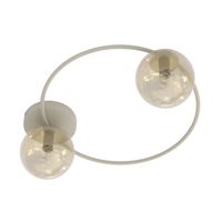 plafon de techo buga moca ambar 2 luces