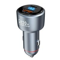 cargador de coche usb pd de 120 w de 2 puertos con usb-ausb-c pd30 pps30 carga rapida para iphone 17 17pro 16 pro max