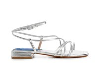 sandalias tipo esclava efecto laminado silver