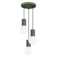 lampara de techo verde oliva aluminiovidrio