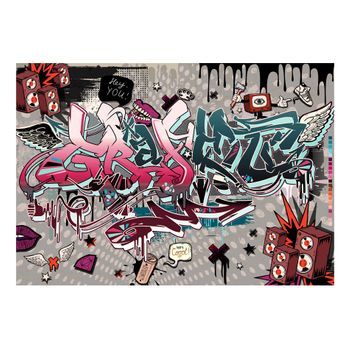 Papel Pintado 3d - Grafiti: ?hola Tú! (300x210 Cm)