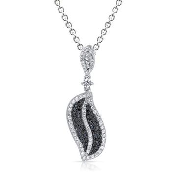 Cadena de plata incl. colgante con circonita engastada