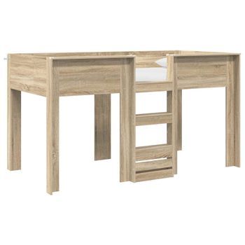 Cama Individual | Cama Litera Para Niños Con Colchón Roble Sonoma 100 X 200 Cm