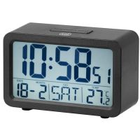 reloj despertador digital trevi sld 3p60 negro termometro temporizador calendario retroiluminacion