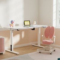 escritorio infantil regulable en altura ringe aglomerado acero 120 x 60 cm - blanco protec