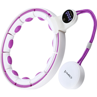 hhm17 aro hula blancovioleta con imanes y pesas  contador hms