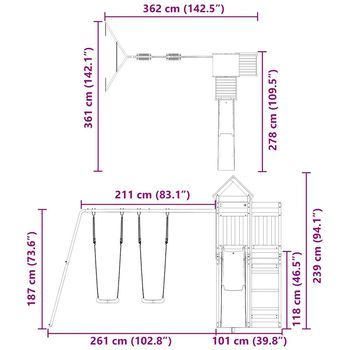 Juego De Columpios De Madera Exterior (hecho De Madera Maciza, Adecuado Para Uso Exterior)