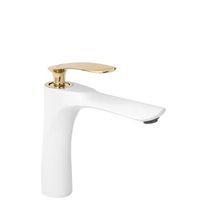 grifo de lavabo rea orbit white gold low
