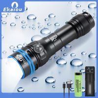 linterna de buceo led sft40 2025 3000 lumenes impermeable para pesca submarina y buceo en aguas profundas