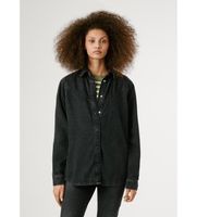 pepe jeans para mujer pl3051236 camisa odile negro s casual algodon manga larga
